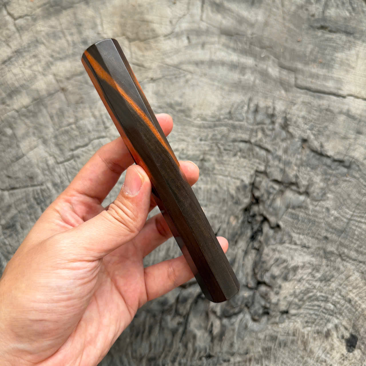I - 3 Black Red Siamese Rosewood Knife Rest, 150mm
