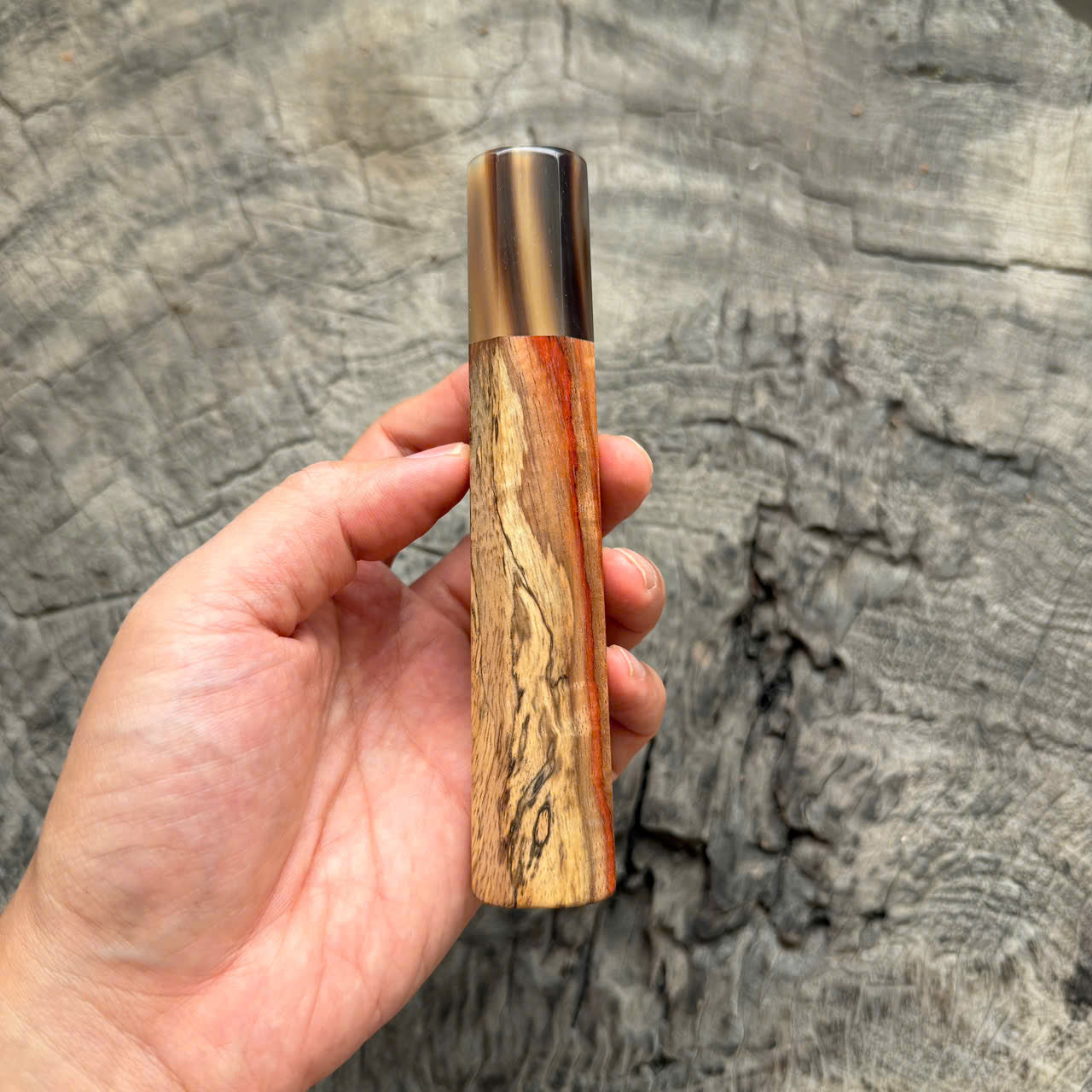 I - 11 Two Tone Rosewood Wa handle, Marble horn ferrule, 140mm handle