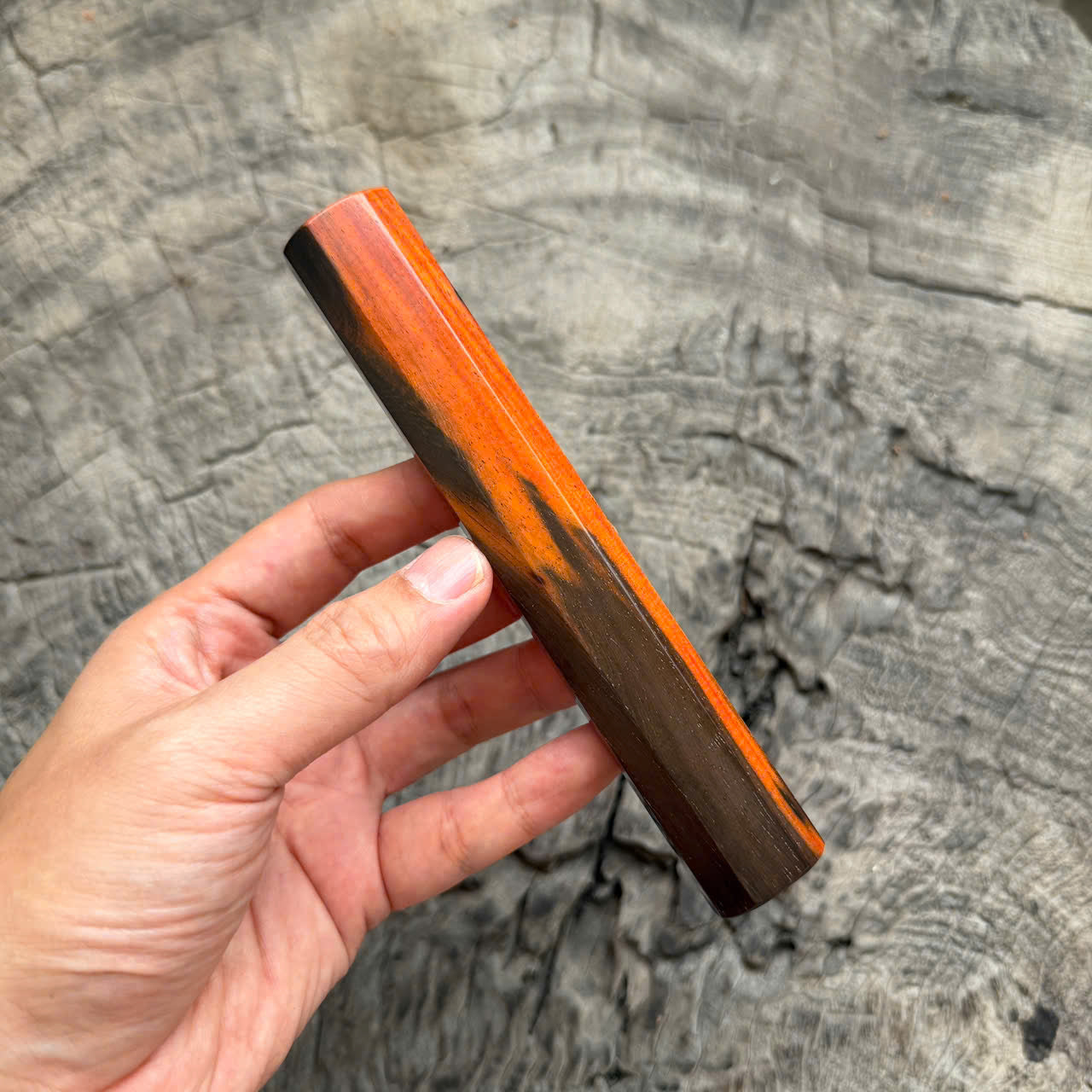I - 3 Black Red Siamese Rosewood Knife Rest, 150mm