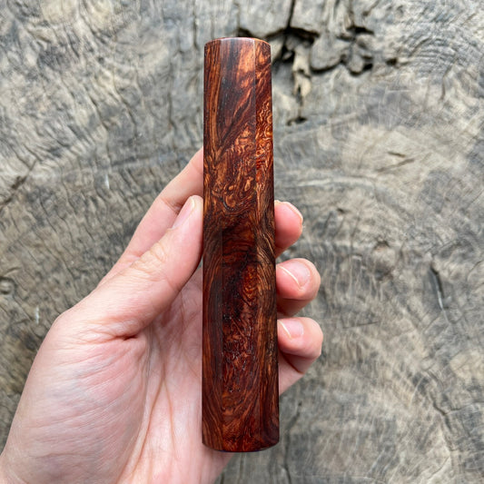 I - Rare Dark Burl Rosewood wa handle, Mono, 140mm