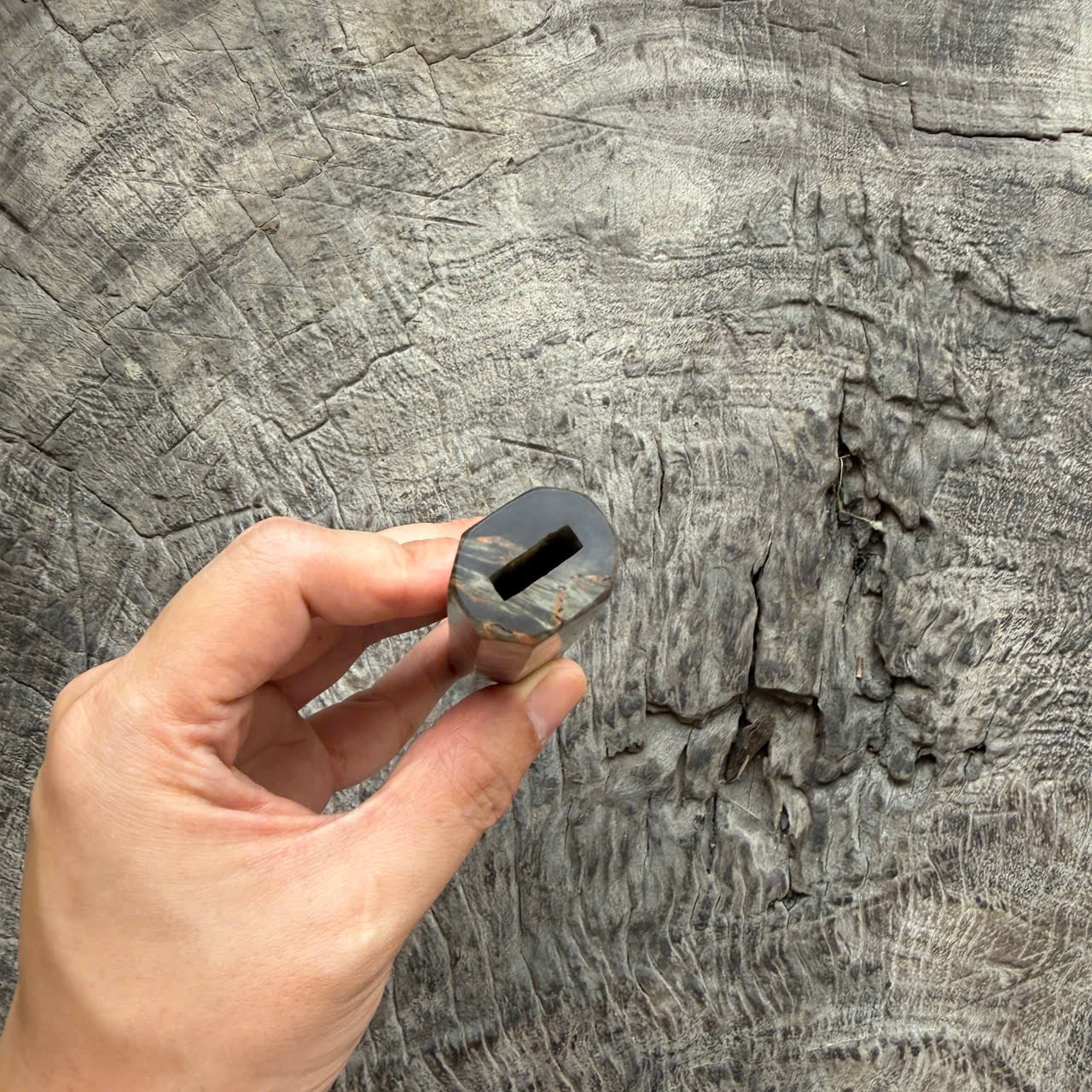 I - 3 Stabilized Black Burl Wa handle, Mono- 130mm