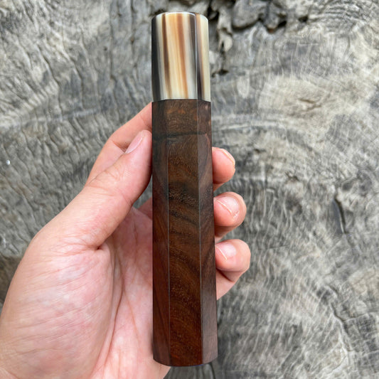 I -25 Siamese Rosewood Wa handle, Marble horn Ferrule, 145 mm