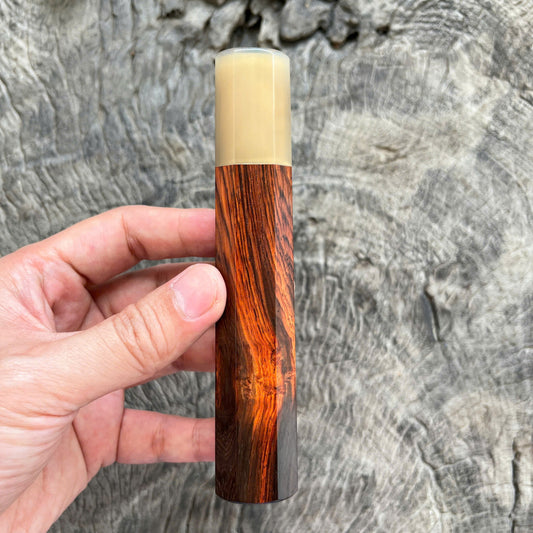 I- 17 Siamese Rosewood Wa handle, white horn ferrule - 135mm