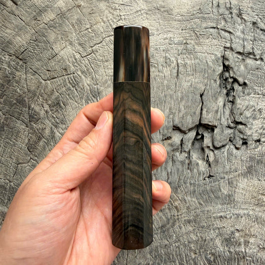 I - 3 Wavy horizontal Rosewood Wa handle - Marble horn ferrule - 140 mm